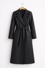 Midnight Luxe Leather Trench