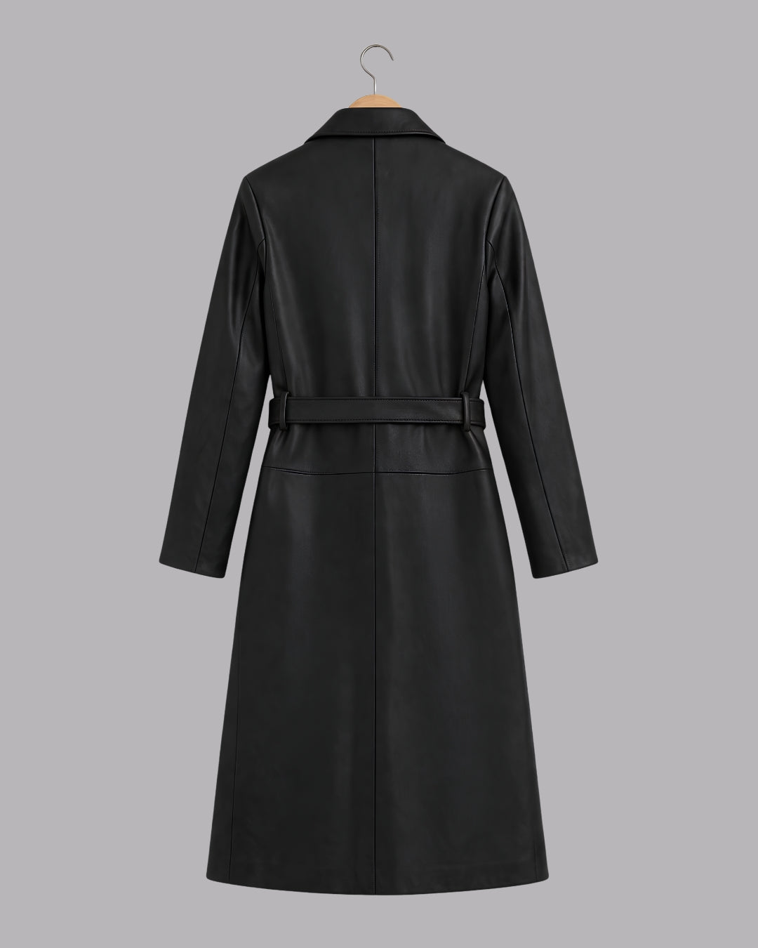 Midnight Luxe Leather Trench
