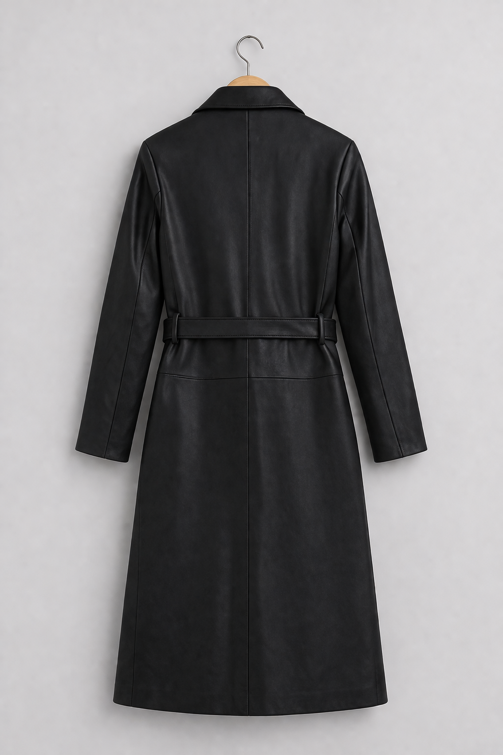 Midnight Luxe Leather Trench