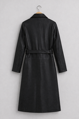 Midnight Luxe Leather Trench