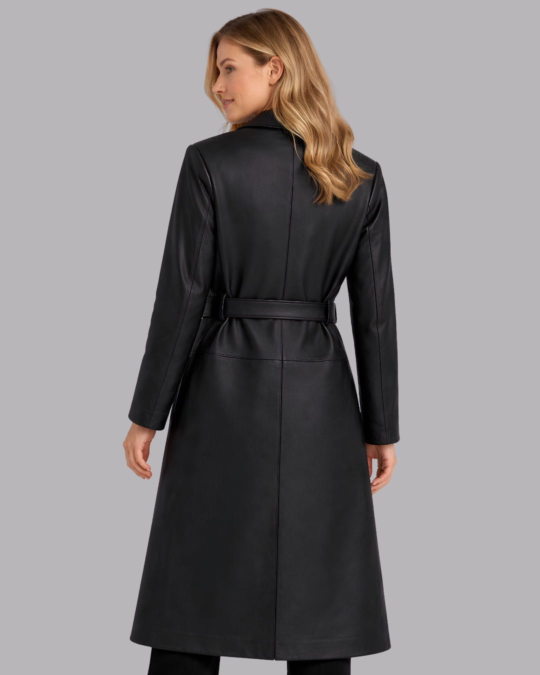 Midnight Luxe Leather Trench