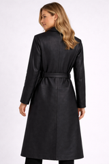 Midnight Luxe Leather Trench