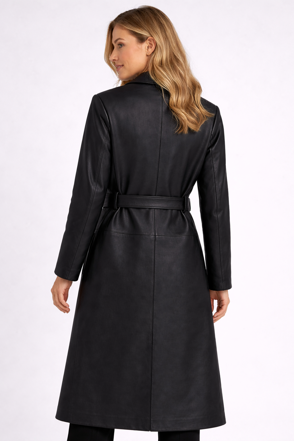 Midnight Luxe Leather Trench