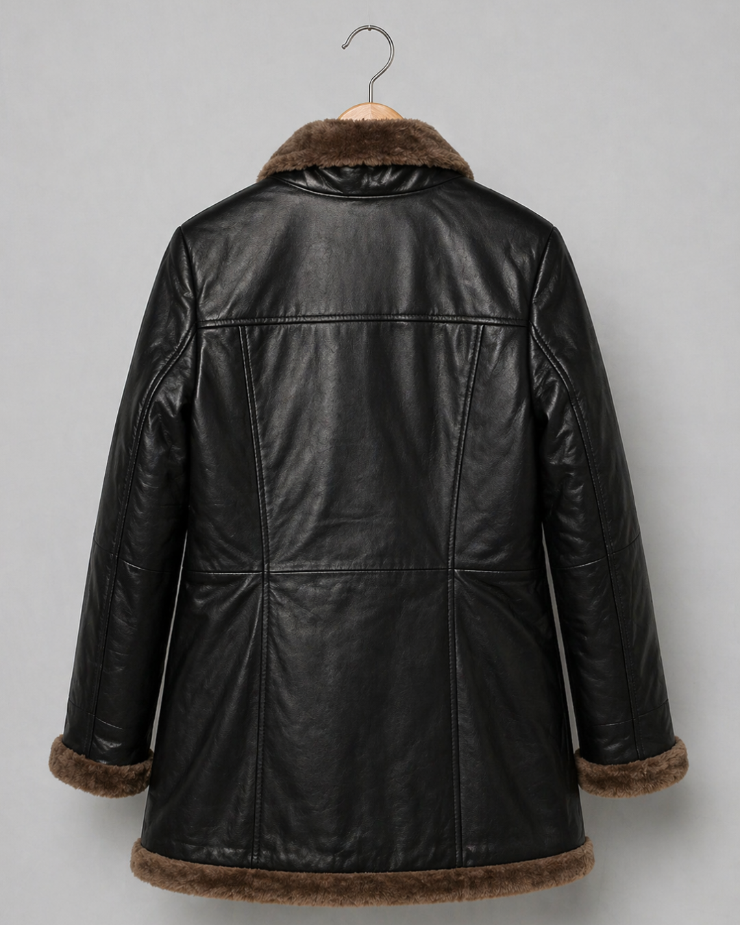 Noir Aspen Shearling Coat
