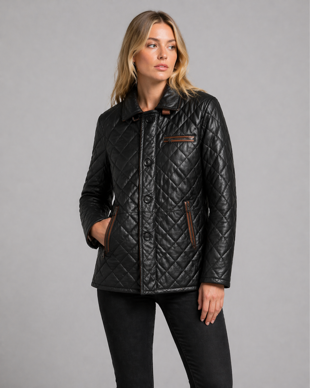 Noir Quilted Luxe Jacket