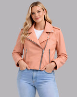 Amelia Cropped Moto Jacket