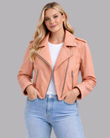 Amelia Cropped Moto Jacket