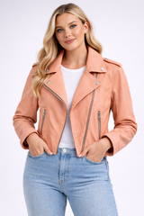 Amelia Cropped Moto Jacket