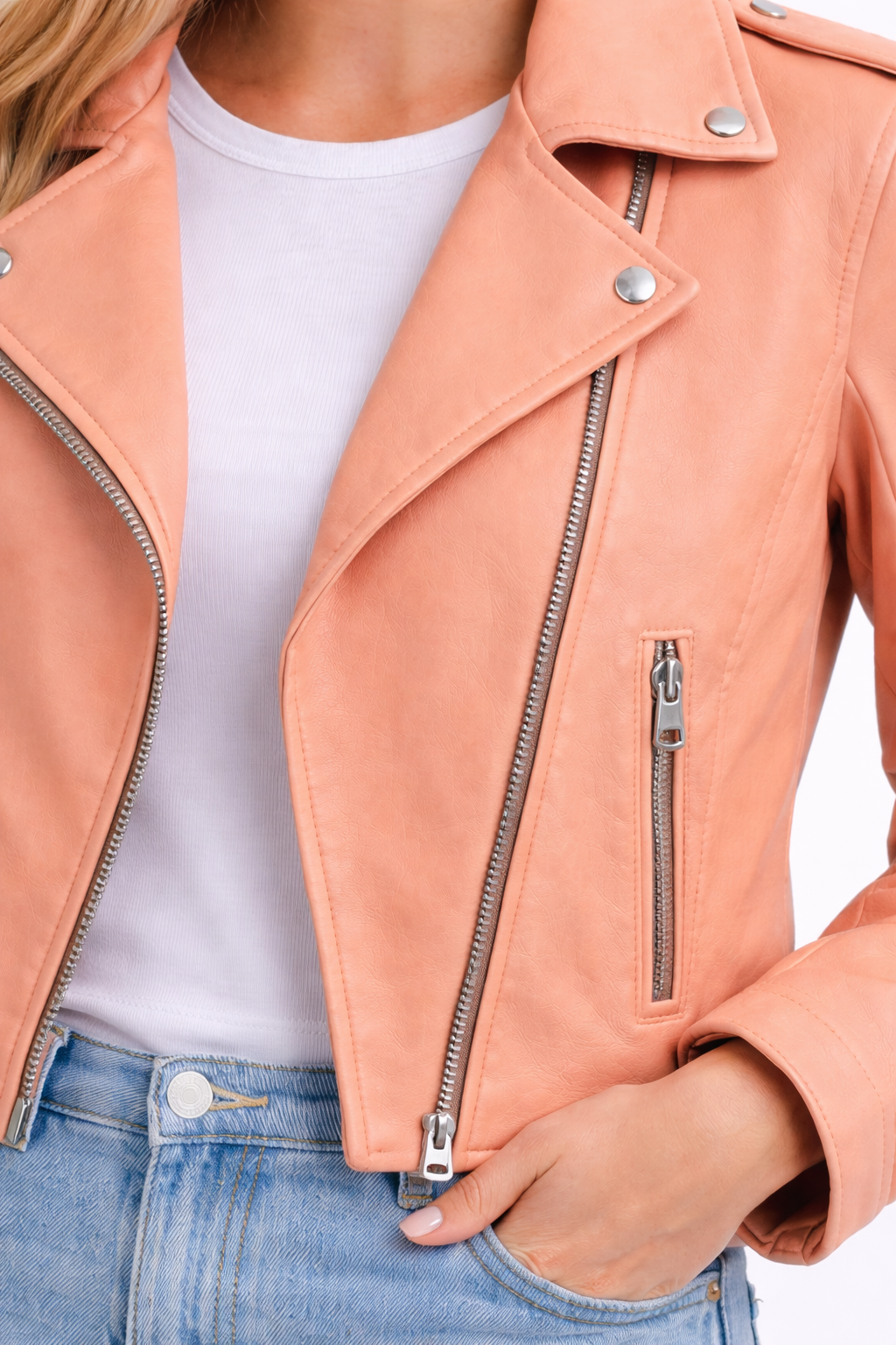 Amelia Cropped Moto Jacket