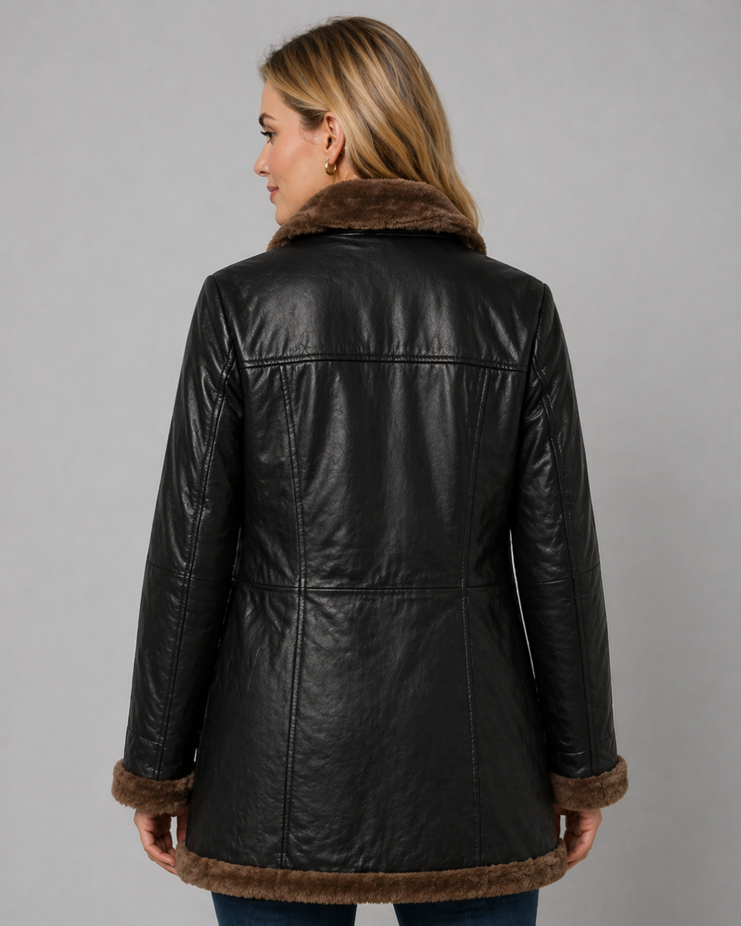 Noir Aspen Shearling Coat