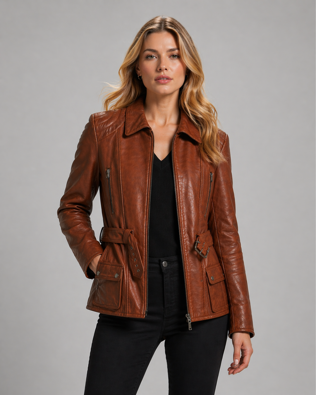 Sienna Moto Belt Jacket