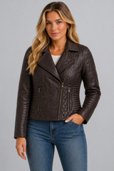 Espresso Luxe Moto Jacket