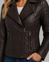 Espresso Luxe Moto Jacket