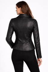 Selena Noir Moto Jacket