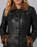 Noir Aspen Shearling Coat
