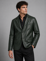 Verdant Leather Blazer