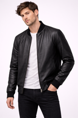 Classic Black Bomber Jacket
