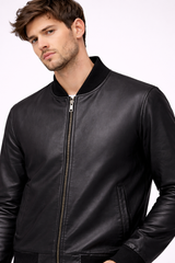 Classic Black Bomber Jacket