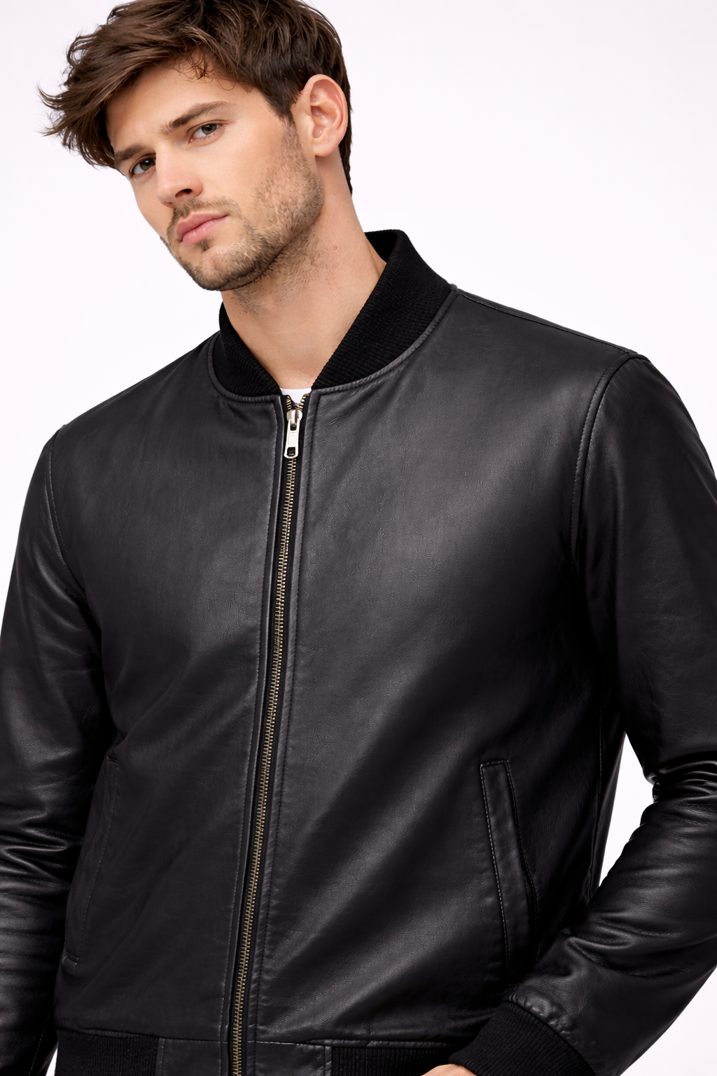 Classic Black Bomber Jacket