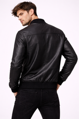 Classic Black Bomber Jacket
