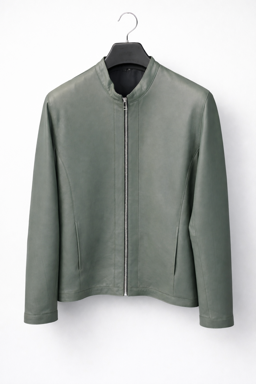 Minimal Olive Green Jacket – Slim Fit