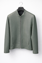 Minimal Olive Green Jacket – Slim Fit