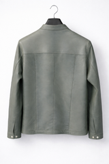 Minimal Olive Green Jacket – Slim Fit
