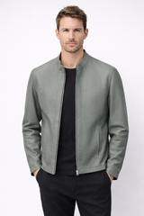 Minimal Olive Green Jacket – Slim Fit