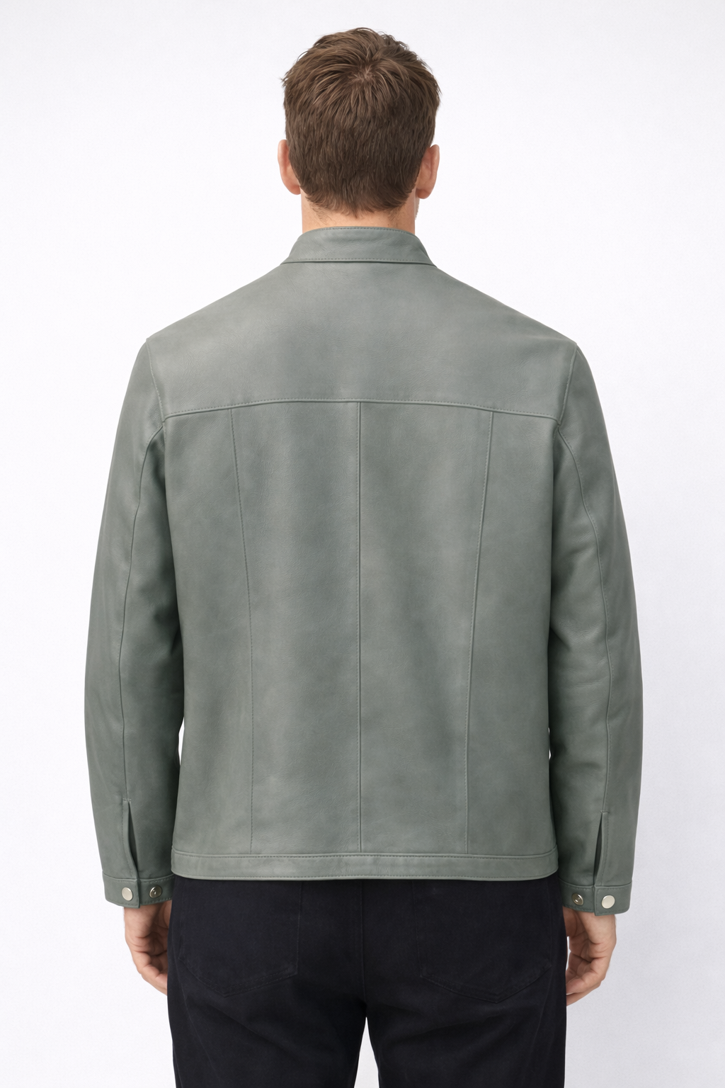 Minimal Olive Green Jacket – Slim Fit