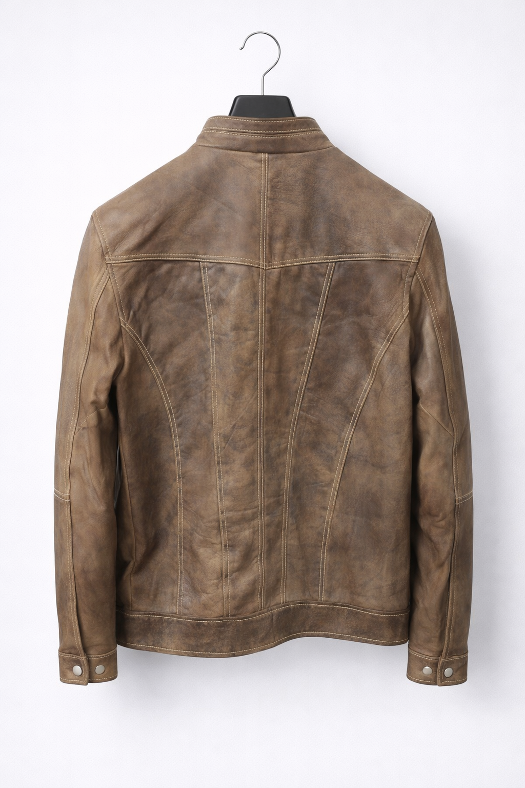 Vintage Brown Distressed Jacket – Slim Fit