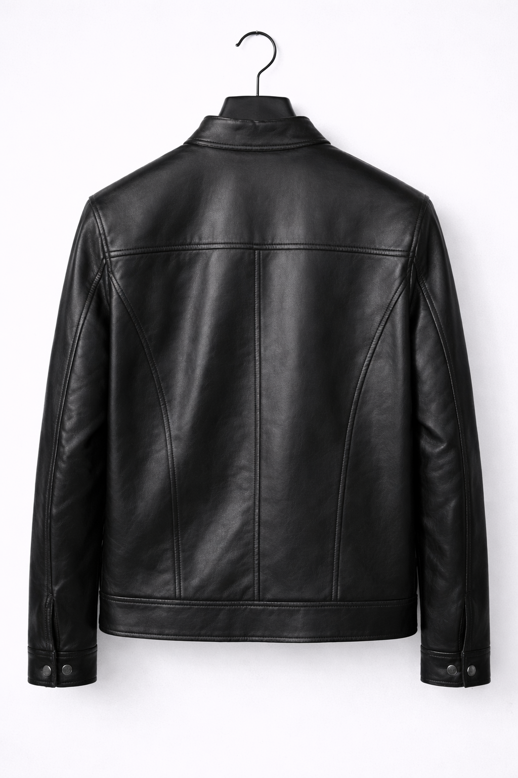 Classic Black Racer Jacket – Slim Fit