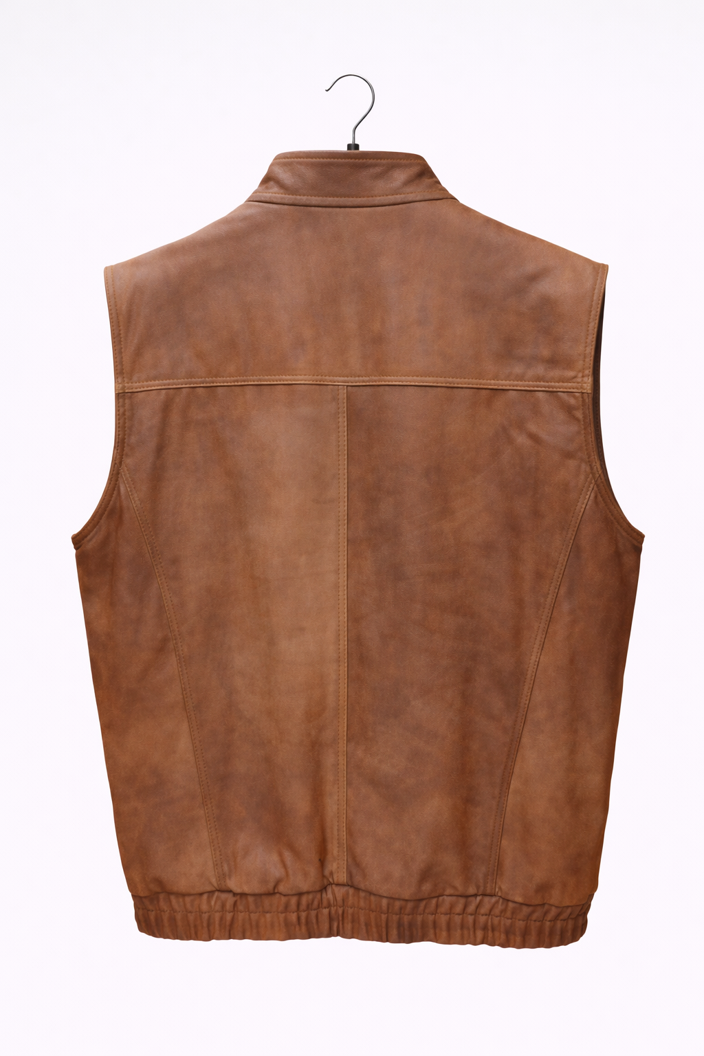 Tan Brown Leather Vest