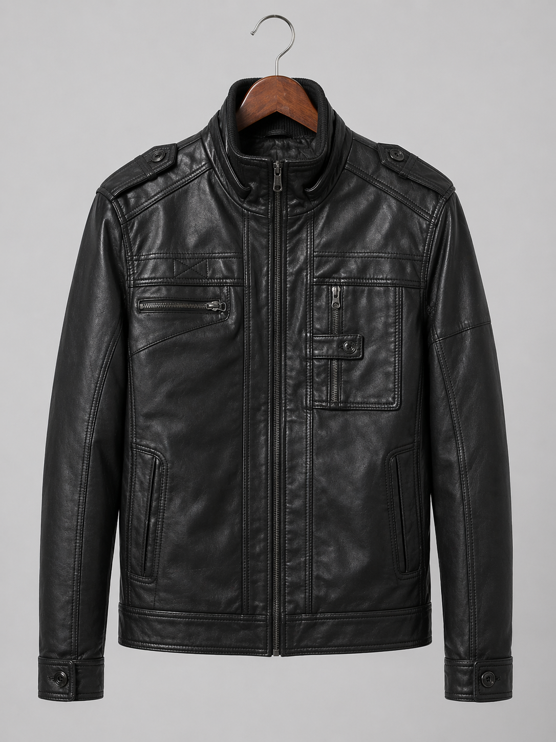 Black  Moto Jacket – Utility Pocket Edition