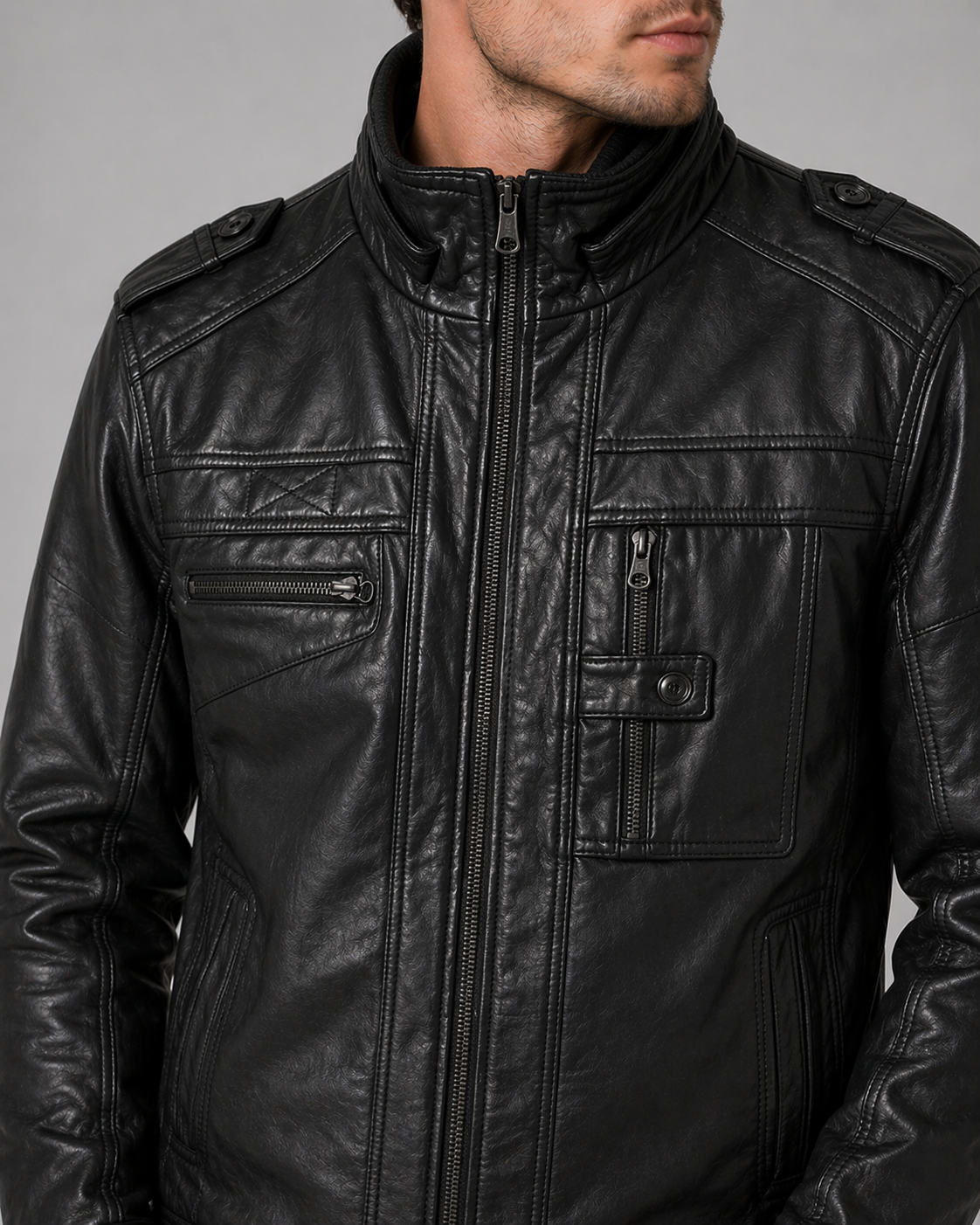 Black  Moto Jacket – Utility Pocket Edition
