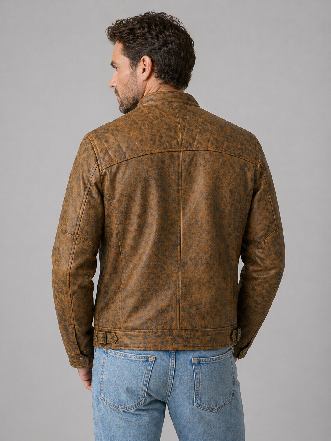 Rustic Brown Distressed Jacket