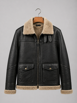 Noir Shearling Collar Jacket