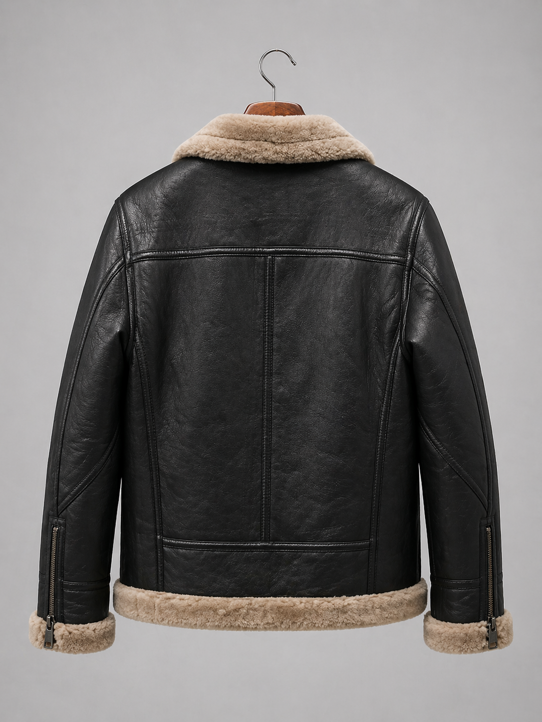 Noir Shearling Collar Jacket
