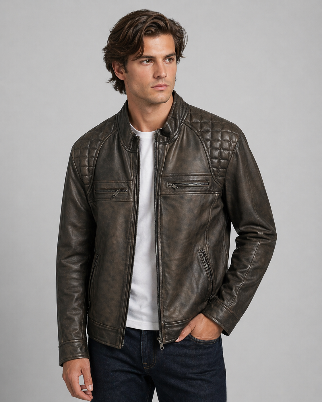 Raven Quilted Rider Jacket