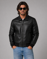 Noir Classic Bomber Jacket