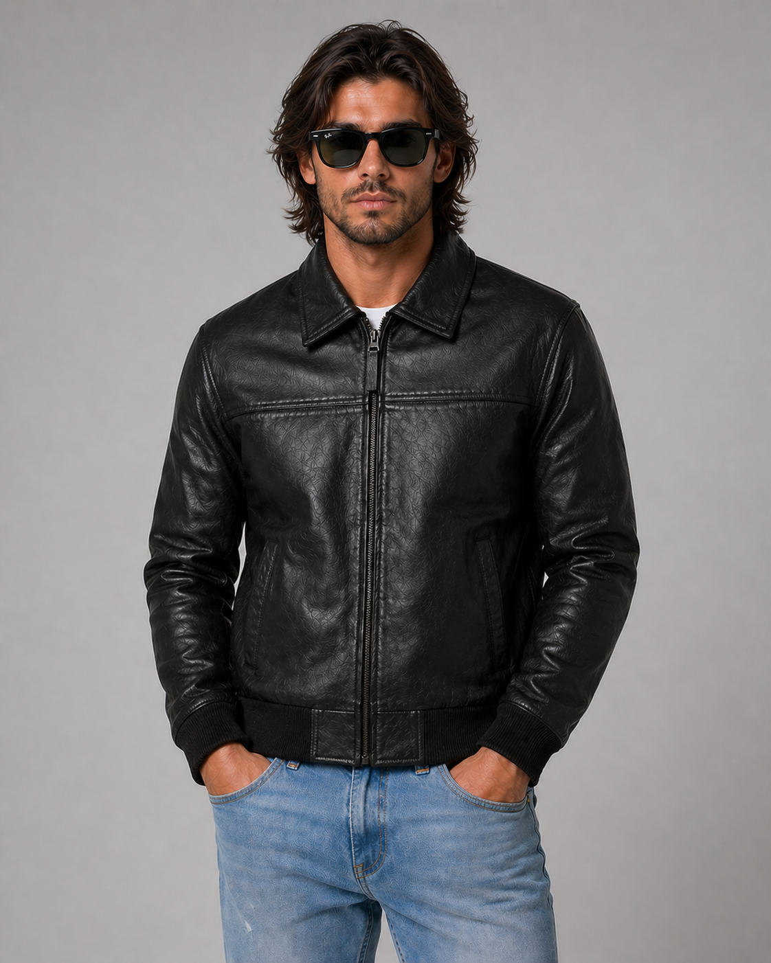 Noir Classic Bomber Jacket
