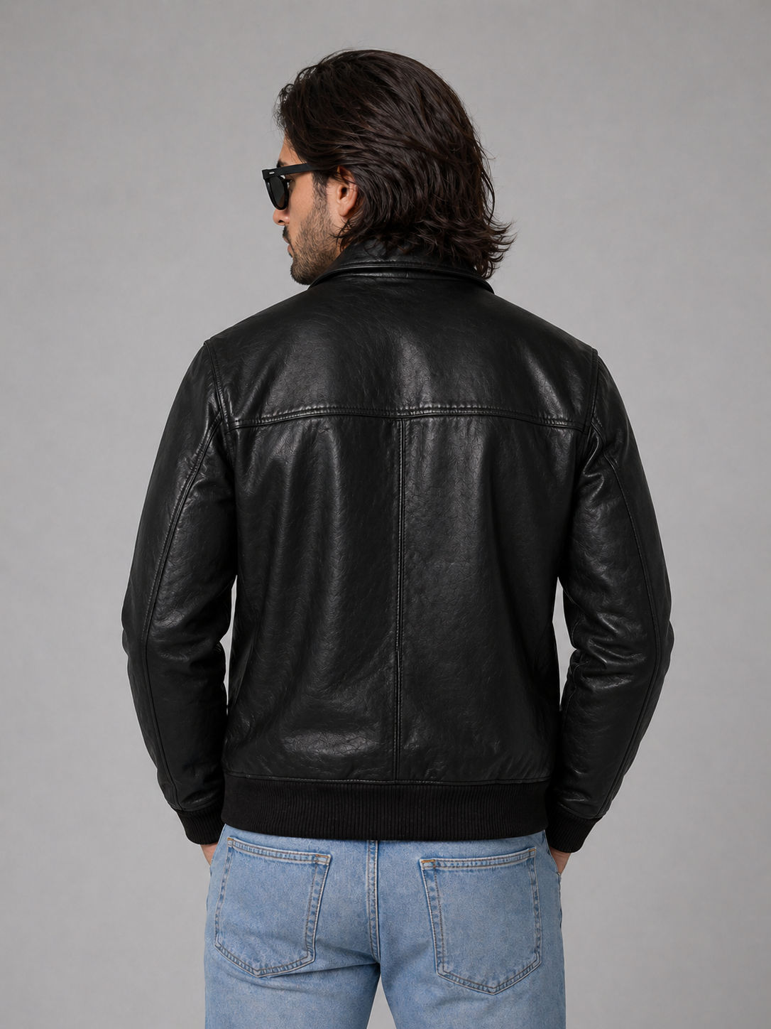 Noir Classic Bomber Jacket