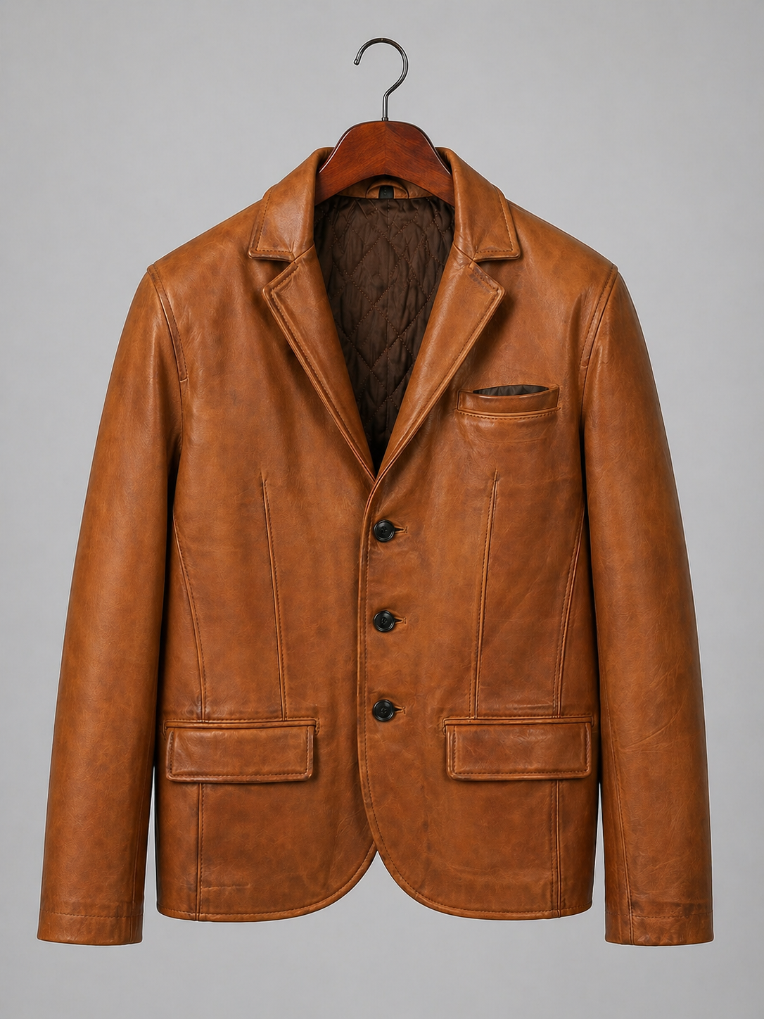 Heritage Luxe Leather Blazer