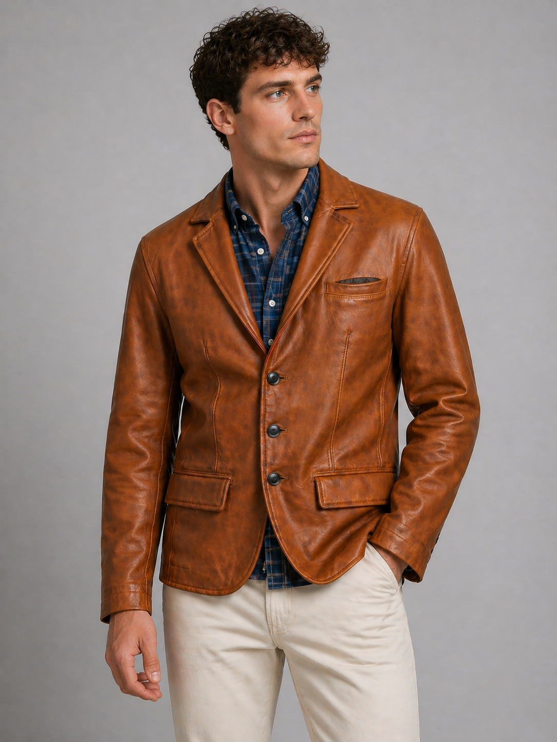 Heritage Luxe Leather Blazer