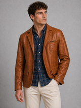 Heritage Luxe Leather Blazer