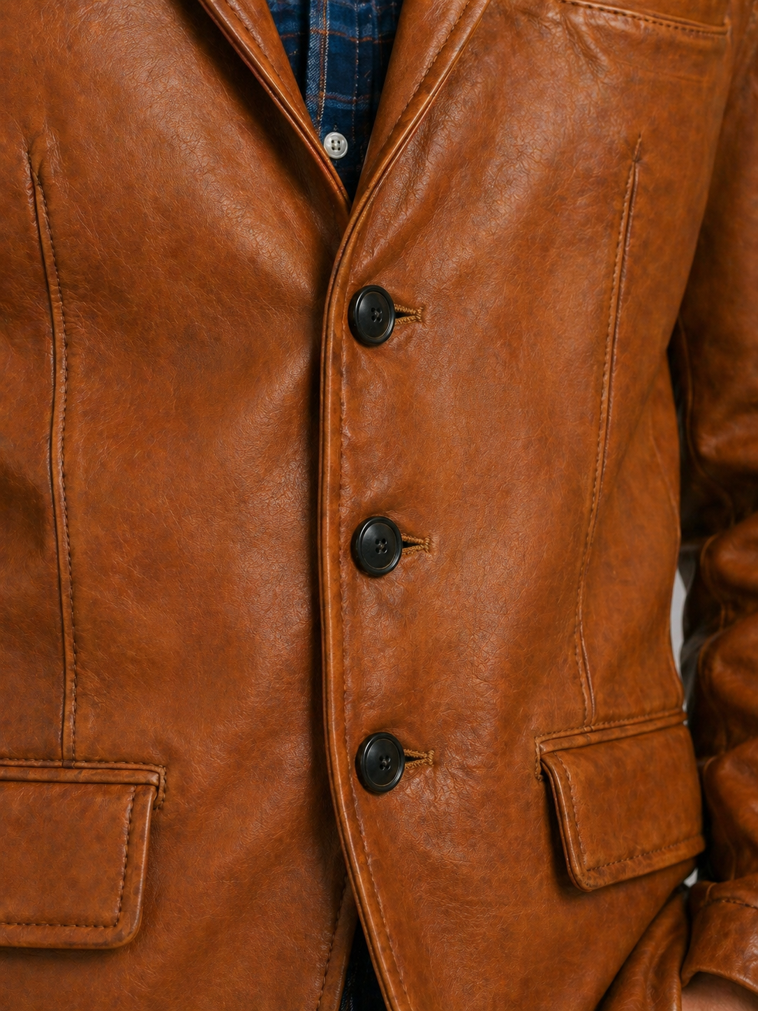 Heritage Luxe Leather Blazer