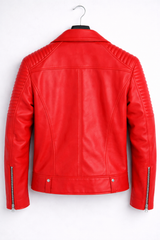 Crimson Edge Biker Jacket