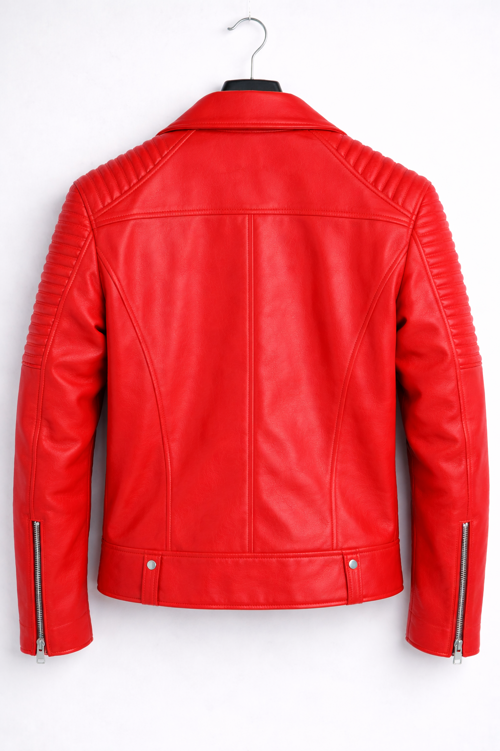 Crimson Edge Biker Jacket