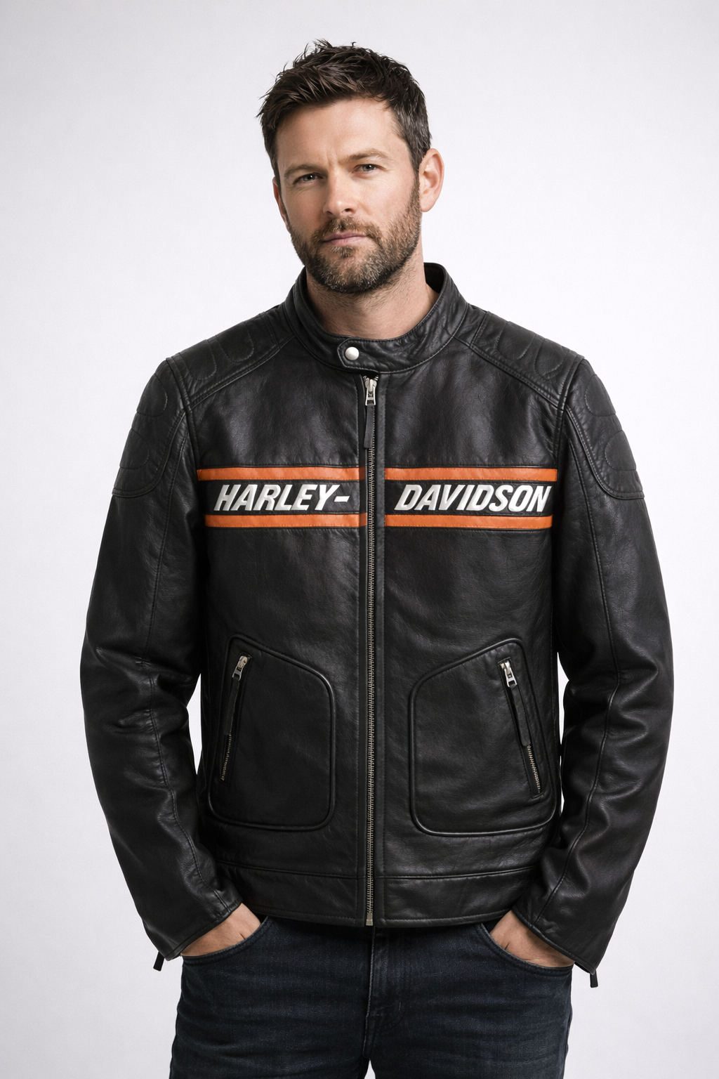 RiderCore Stripe Leather Jacket