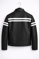 Velocity Twin Stripe Leather Jacket