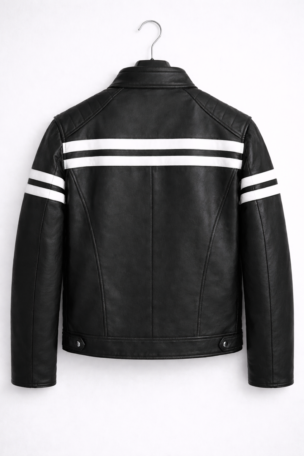 Velocity Twin Stripe Leather Jacket